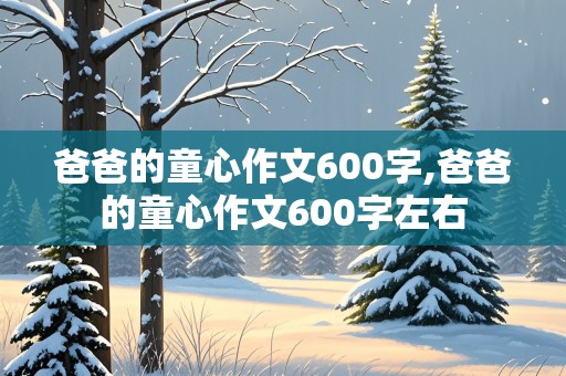 爸爸的童心作文600字,爸爸的童心作文600字左右