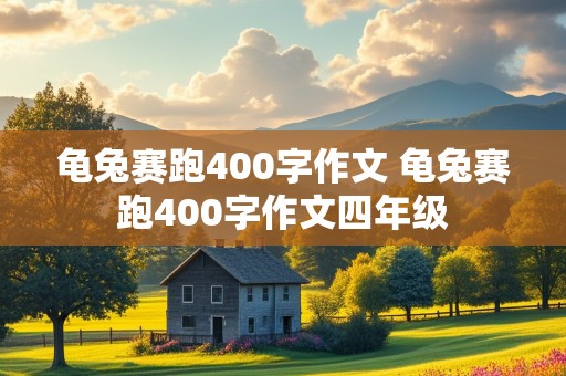 龟兔赛跑400字作文 龟兔赛跑400字作文四年级