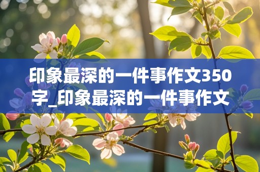 印象最深的一件事作文350字_印象最深的一件事作文350字左右