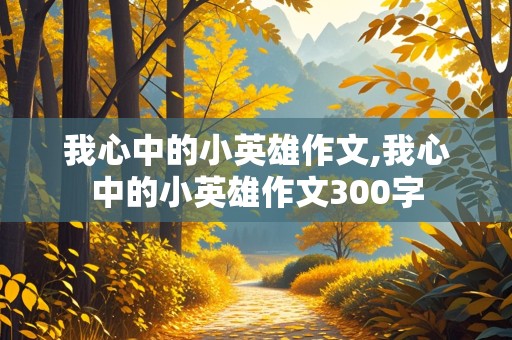 我心中的小英雄作文,我心中的小英雄作文300字