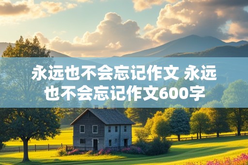 永远也不会忘记作文 永远也不会忘记作文600字