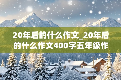 20年后的什么作文_20年后的什么作文400字五年级作文指导