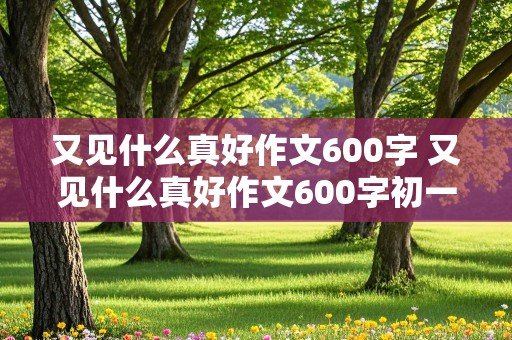 又见什么真好作文600字 又见什么真好作文600字初一