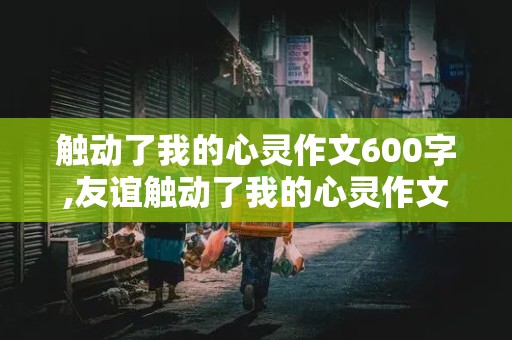 触动了我的心灵作文600字,友谊触动了我的心灵作文600字