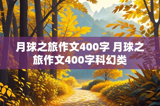 月球之旅作文400字 月球之旅作文400字科幻类