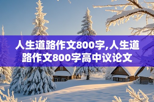 人生道路作文800字,人生道路作文800字高中议论文