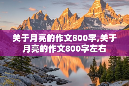 关于月亮的作文800字,关于月亮的作文800字左右