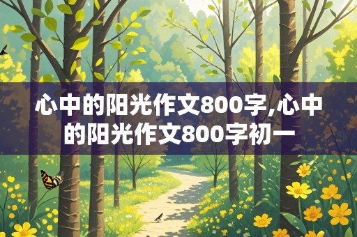 心中的阳光作文800字,心中的阳光作文800字初一