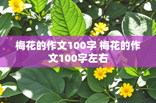 梅花的作文100字 梅花的作文100字左右