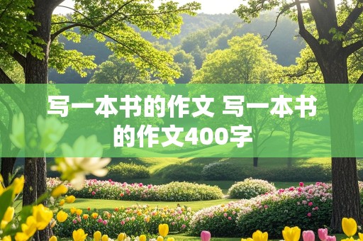 写一本书的作文 写一本书的作文400字