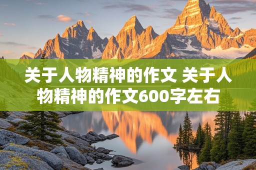 关于人物精神的作文 关于人物精神的作文600字左右