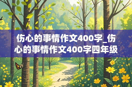 伤心的事情作文400字_伤心的事情作文400字四年级