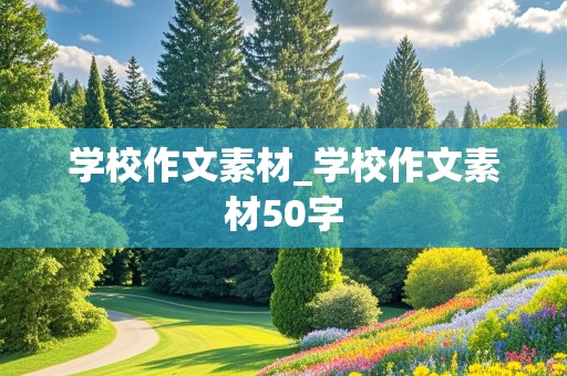 学校作文素材_学校作文素材50字