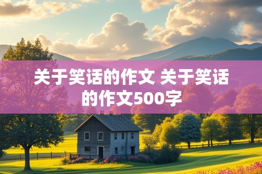 关于笑话的作文 关于笑话的作文500字