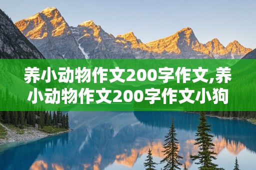 养小动物作文200字作文,养小动物作文200字作文小狗