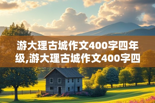 游大理古城作文400字四年级,游大理古城作文400字四年级优秀