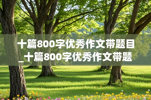 十篇800字优秀作文带题目_十篇800字优秀作文带题目记叙文