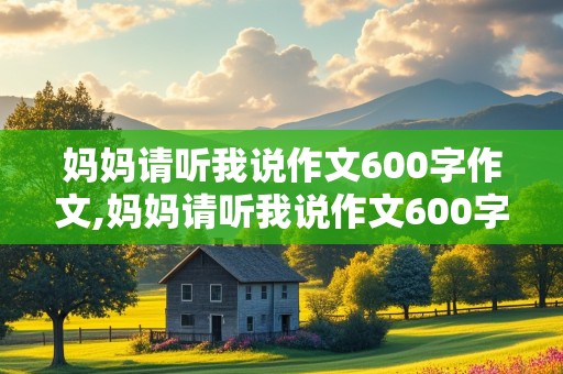 妈妈请听我说作文600字作文,妈妈请听我说作文600字作文怎么写