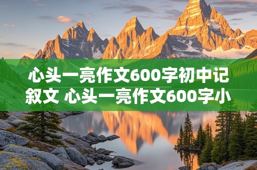 心头一亮作文600字初中记叙文 心头一亮作文600字小学