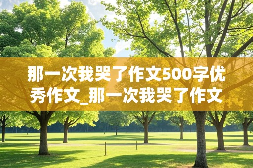 那一次我哭了作文500字优秀作文_那一次我哭了作文500字优秀作文片段