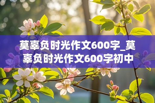 莫辜负时光作文600字_莫辜负时光作文600字初中