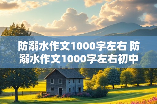 防溺水作文1000字左右 防溺水作文1000字左右初中生