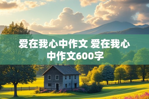 爱在我心中作文 爱在我心中作文600字