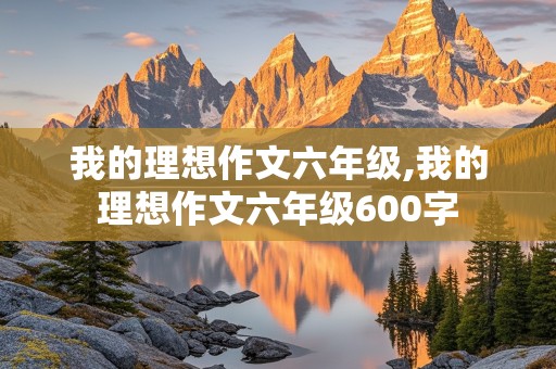 我的理想作文六年级,我的理想作文六年级600字