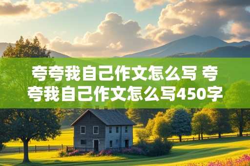 夸夸我自己作文怎么写 夸夸我自己作文怎么写450字