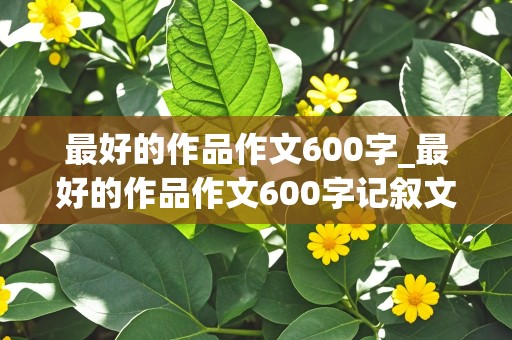 最好的作品作文600字_最好的作品作文600字记叙文