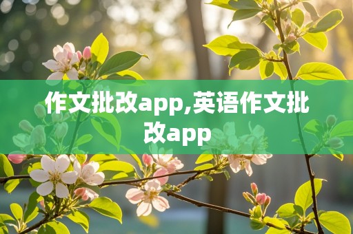 作文批改app,英语作文批改app