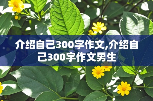 介绍自己300字作文,介绍自己300字作文男生