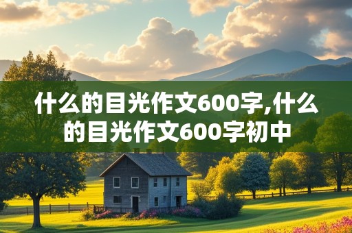 什么的目光作文600字,什么的目光作文600字初中