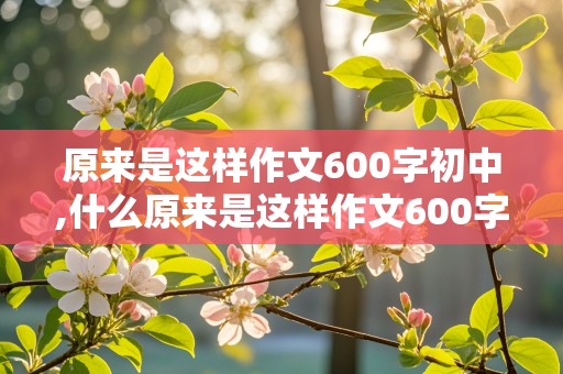 原来是这样作文600字初中,什么原来是这样作文600字初中