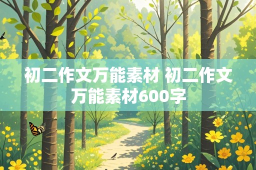 初二作文万能素材 初二作文万能素材600字