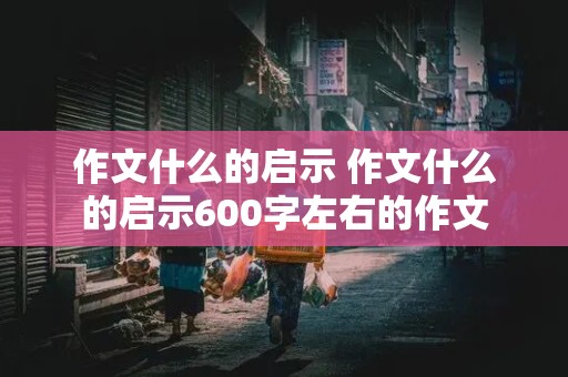 作文什么的启示 作文什么的启示600字左右的作文