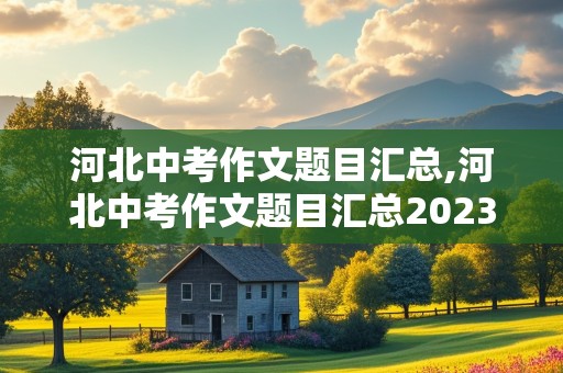 河北中考作文题目汇总,河北中考作文题目汇总2023