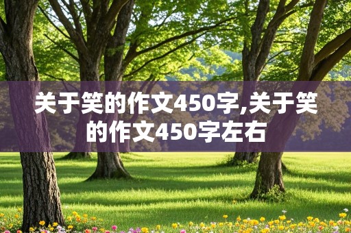 关于笑的作文450字,关于笑的作文450字左右