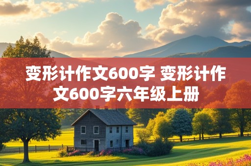 变形计作文600字 变形计作文600字六年级上册