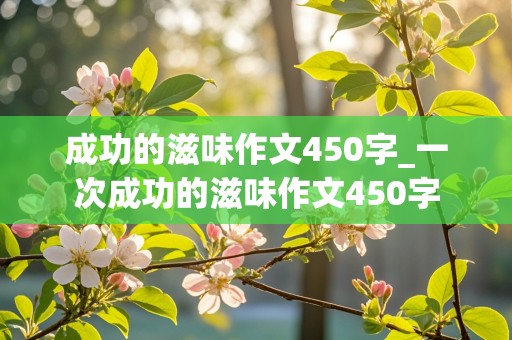 成功的滋味作文450字_一次成功的滋味作文450字