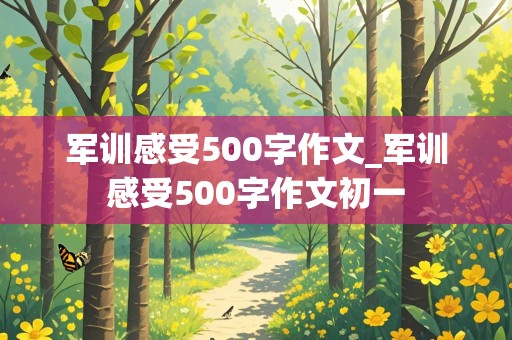 军训感受500字作文_军训感受500字作文初一