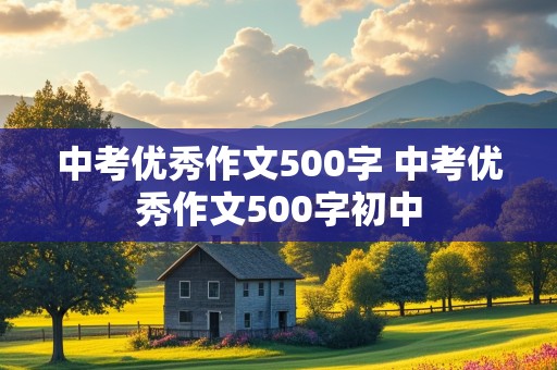 中考优秀作文500字 中考优秀作文500字初中