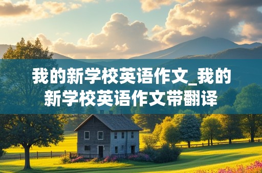 我的新学校英语作文_我的新学校英语作文带翻译