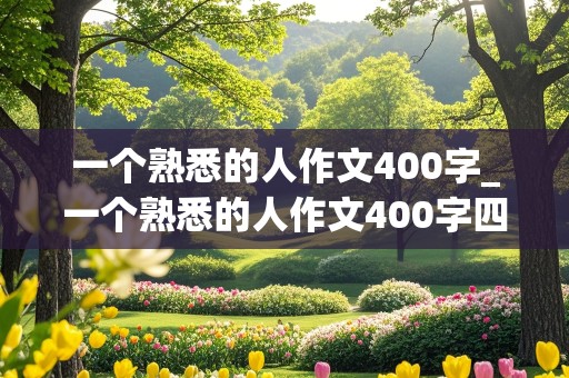 一个熟悉的人作文400字_一个熟悉的人作文400字四年级