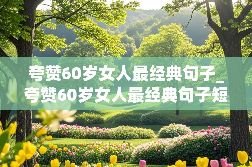 夸赞60岁女人最经典句子_夸赞60岁女人最经典句子短句