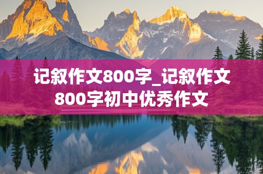 记叙作文800字_记叙作文800字初中优秀作文