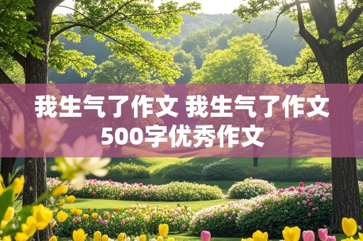 我生气了作文 我生气了作文500字优秀作文