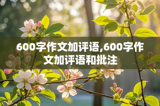 600字作文加评语,600字作文加评语和批注