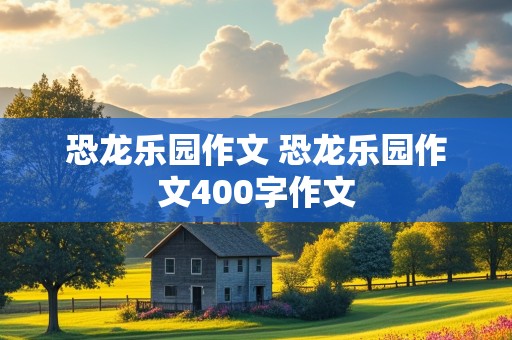 恐龙乐园作文 恐龙乐园作文400字作文