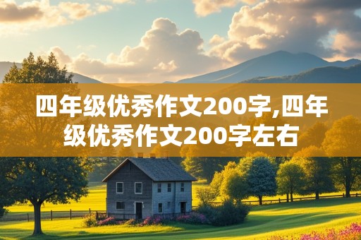 四年级优秀作文200字,四年级优秀作文200字左右